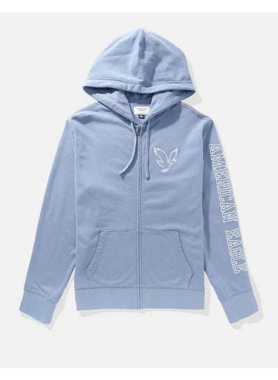 Buy AE Fleece Logo Graphic Zip-Up Hoodie in UAE