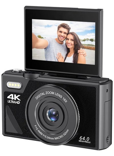 4K Digital Camera, 64MP 18X Digital Zoom Auto Focus Vedio Camera