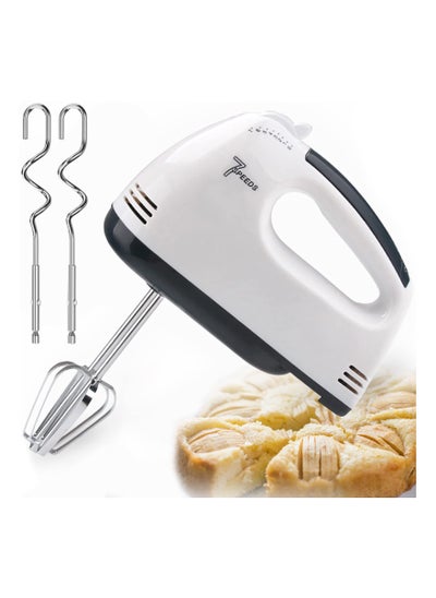 اشتري Electric Cake Hand Mixer, Whisk Food Mixer Function on Self-Control and Turbo Boost, Pack with 4 Stainless Steel Accessory Food Beaters for Cake Bread (UK Plug) في الامارات