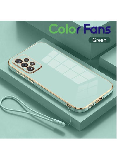 Buy Mobile Phone Case for Samsung A73 5G Electroplated Protective Case Gold-Green in Saudi Arabia