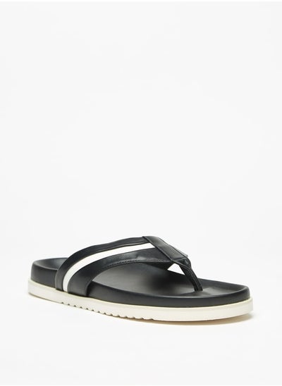 Buy Men Textured Slip-On Sandals in Saudi Arabia