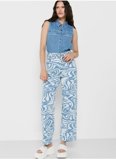 Buy Printed Mom Jeans in UAE