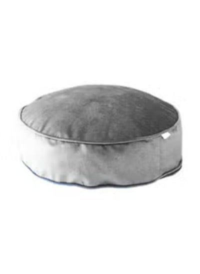 اشتري Round Velvet Bean Bag Velvet 60x20cm - Gray في السعودية