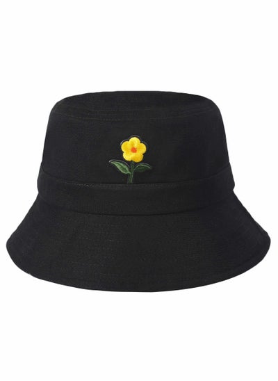 اشتري Unisex Fashion Embroidered Bucket Hat Summer Fisherman Cap for Men Women Teens في الامارات