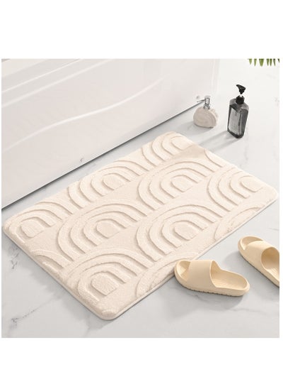 Buy 1-Piece Size Is 60x90 Cm Thickened Memory Cotton Entrance Mat Bathroom Anti-Skid Mat Bathroom Entrance Kitchen Water Absorbing Household Floor Mat in UAE