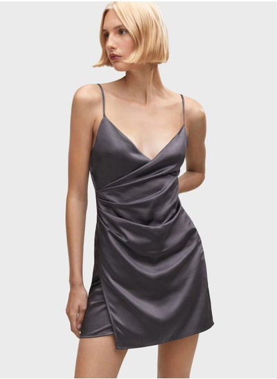 Buy Satin Wrap Dress in UAE