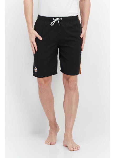 Buy Men Brand Logo Board Shorts, Black in UAE