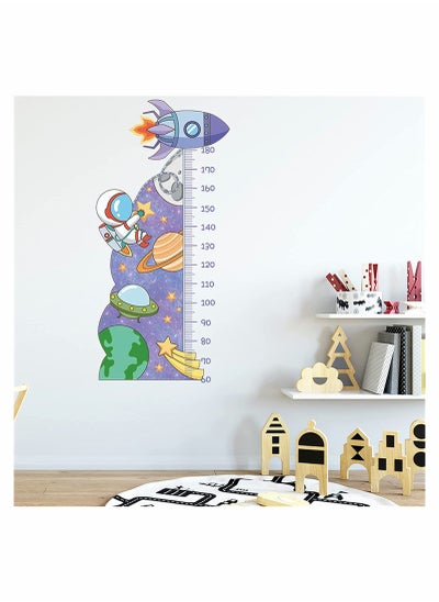 Buy Outer Space Astronaut Growth Chart Wall Stickers for Kids Peel and Stick Wall Art for Bedroom Living Room Decor in UAE