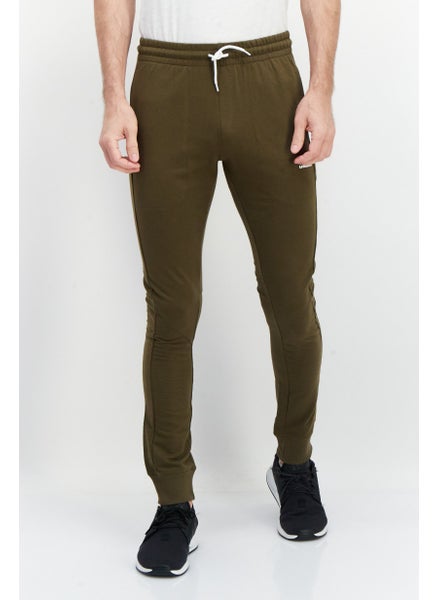 اشتري Men Sportswear Fit Brand Logo Sweatpants, Olive في الامارات