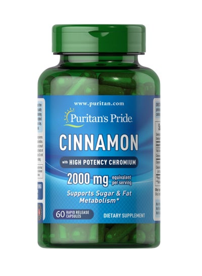 Buy Puritan's Pride Cinnamon Complex with High Potency Chromium, 60 capsules in UAE