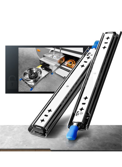 اشتري SYOSI Push to Open Drawer Runners Heavy Duty Drawer Runners Full Extension 350mm Side Mount Ball Bearing Kitchen Cabinet Slides Rails Replacement Heavy Duty 120kg Load Capacity 1 Pair في الامارات