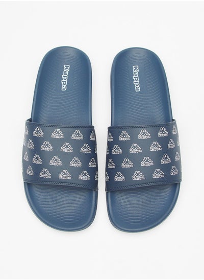 اشتري Mens Logo Print Slip On Slide Slippers في الامارات