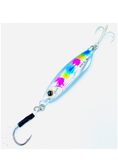 Buy Oakura Kaiju Clown Silver Jig Set - 20g Weights, Extra Sharp BKK Hook, 10 Mesmerizing Colors - Lightweight Gear for Epic Fishing Adventures in UAE