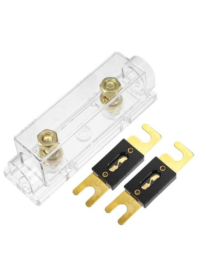 Buy 1 Set Car Audio 0 4 8 Gauge Inline ANL Fuse Holder Clear Transparent Fuse Block with 2pcs 70A Fuse in UAE