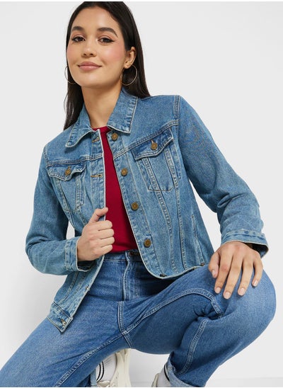 Buy Denim Pocket Detail Jacket in Saudi Arabia