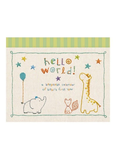 Buy Animals Ello Worldbaby Calendar Baby First Year Tracker 11 W X 18 H in UAE