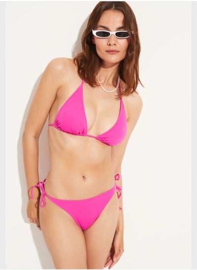 Buy Tie Detail High Leg Bikini Bottom in UAE