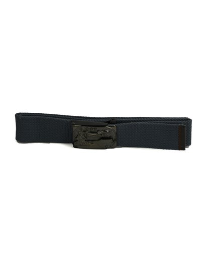 Buy Blue Men’s Adjustable Belt for Casual, Formal Wear Belt, and Aluminium Designed Buckle with Nylon Web Crafted Belt -  1 piece in UAE