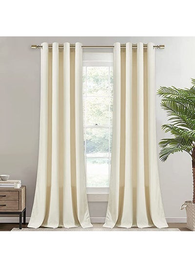 Buy Elegant Velvet Curtains - Thermal Insulated Curtains for Living Room,steel Grommets in Egypt