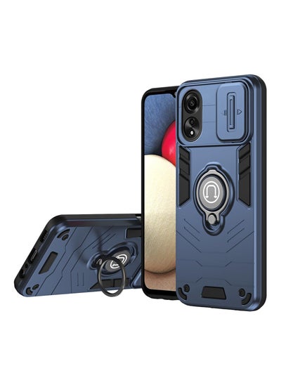 Buy GOLDEN MASK For Oppo A60 Armor Window Bracket Camera Shield Cover Camera Lend Protection With Ringe (Navy Blue) in Egypt