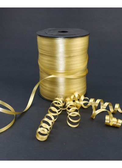 Buy 500 Yards Gold Curling Ribbon For Balloon Ribbon Balloon String Gift Wrapping Supplies Party Decorations Art Crafts in UAE