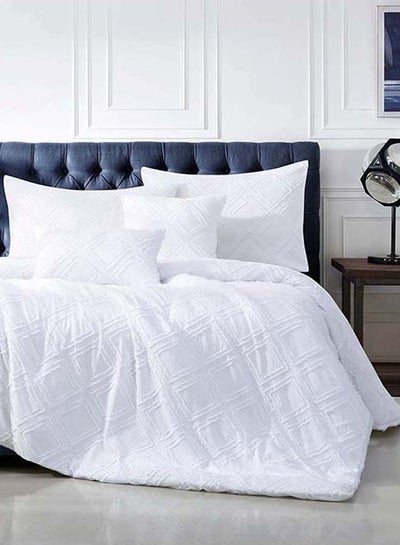 Buy 5-Piece Finley Super-King Comforter Set, White – 240x260 cm in UAE