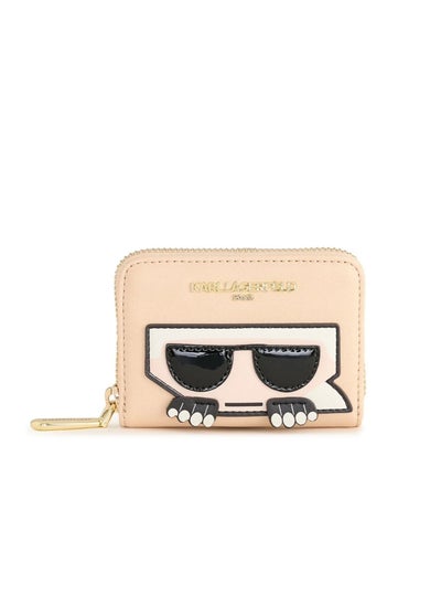 Buy Karl Lagerfeld Paris Logo Faux Leather Card Wallet in UAE