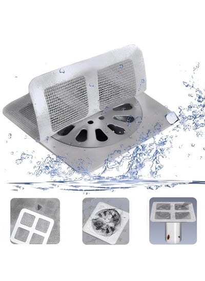 Buy 10 Pcs Shower Drain Cover Hair Catcher/Shower Drain Mesh Sticker/Laundry,Bathroom, Kitchen, Sink, Drain, Adhesive Window Screen Repair Tape Kit in Saudi Arabia