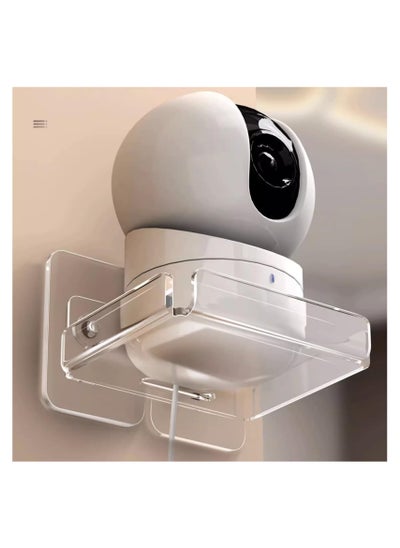 Buy No Drill Wall-Mount Shelf for Security Cameras, Floating Security Camera Wall Holder, For Pet Monitor Indoor Camera and Speakers, Non-Trace Wall Bracket for Nest, Blink, Indoor Cams (2 PCS) in UAE