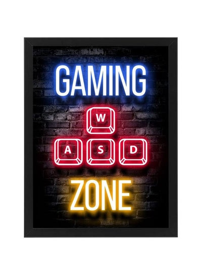 اشتري Gaming Zone Neon Wall Art Poster Frame في مصر
