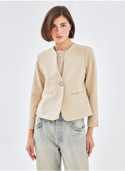 اشتري Button-Down Straight Long Sleeve Women's Jacket في مصر