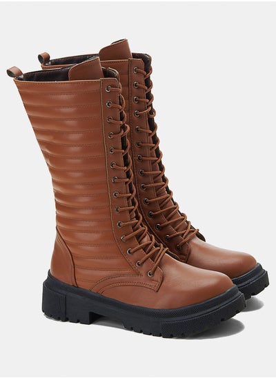 Buy Quilted Stripe Boots in Egypt