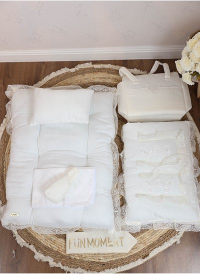 Buy A set consisting of a bed sheet, a baby house, a diaper bag and a nursing home in UAE