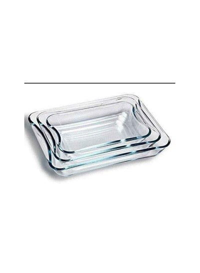 Buy Czech Pyrex thermal set, 3 pieces, French sanitary, break-resistant glass in Egypt