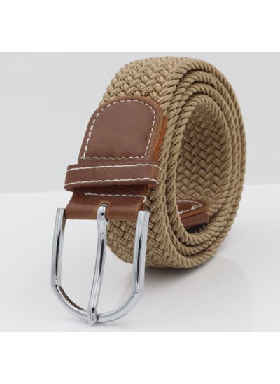 اشتري Mens Knitted Elastic Canvas Belt Breathable Casual7 7 في السعودية