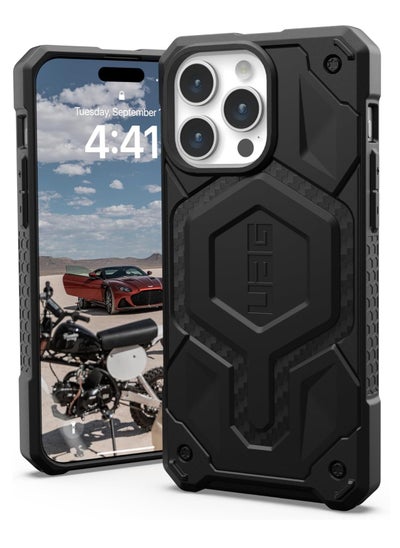 Buy URBAN ARMOR GEAR UAG Case Compatible with iPhone 15 Pro Max Case 6.7" Monarch Pro Carbon Fiber Built-in Magnet Compatible with MagSafe Charging Premium Rugged Dropproof Protective Cover in UAE