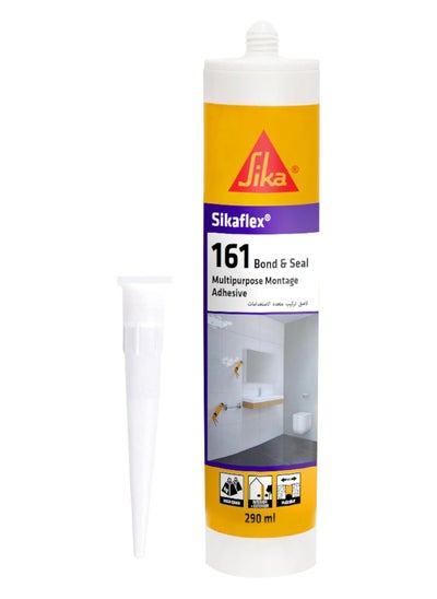 اشتري SIKA - لاصق ومانع التسرب - Sikaflex 161 Bond & Seal - أبيض - لاصق مونتاج متعدد العجل ومانع التسرب - انتزاع أولي جيد - داخلي وخارجي - 290 مل في الامارات