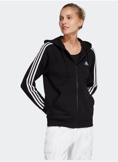 Buy Essentials 3-Stripes French Terry Regular Full-Zip Hoodie in Egypt