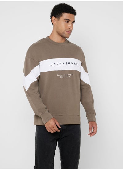 اشتري Color Block Crew Neck  Sweatshirt في السعودية