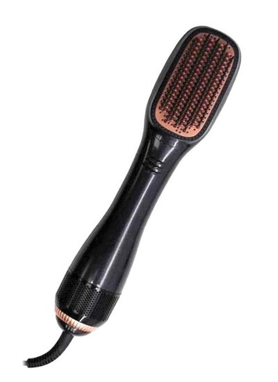 Buy 1200 Watt Hair Dryer Brush Ceramic Dryer And Styler 2 In 1 Professional Black/Beige in UAE