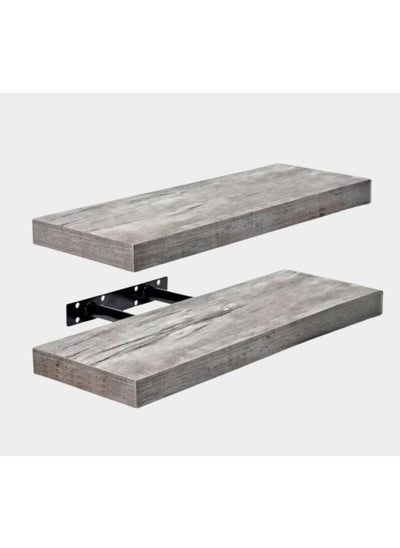 اشتري Feelings Floating Wall Shelves Rectangular 40cm Ash Grey 40 x 19.50 x 3.80cm في الامارات