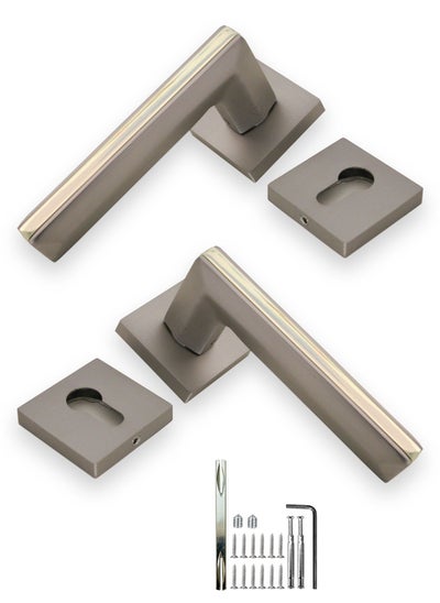 Buy Mortise Zinc door Handle (AB-009F-MSN-PVD) in Saudi Arabia