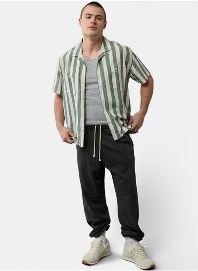 Buy AE Linen-Blend Striped Button-Up Poolside Shirt in Egypt