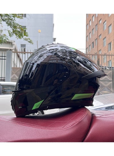 اشتري New Double Mirror Helmet Semi Full Cover Four Seasons Motorcycle Helmet في السعودية