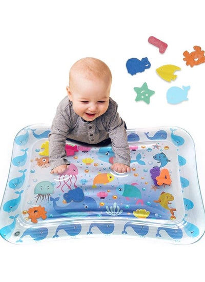 اشتري Tummy Time Baby Water Play Mat, Inflatable Playmat for Infant & Toddlers, BPA Free في الامارات