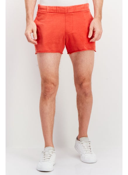 Buy Men Brand Logo Basic Shorts, Red in UAE