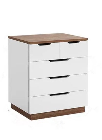 Buy Multifunctional 4Layers 5 Drawers Dresser for Bedroom, Modern White Chest of Drawers, Large Capacity Storage Organizer Dresser for Living Room,Hallway,Entryway 60 x 40 x 68 cm in Saudi Arabia