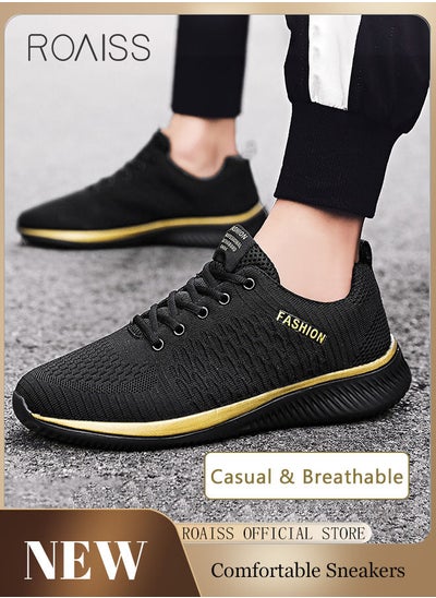 Buy Men Running Shoes Mesh Outdoor Lace-Up Men Sneaker Walking Shoes Ultra Lightweight Breathable Anti-Slip Casual Shoes Men Athletic Running Shoes in UAE