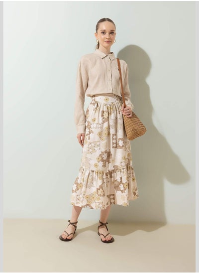 Buy Woman Tiered Woven Skirt in UAE