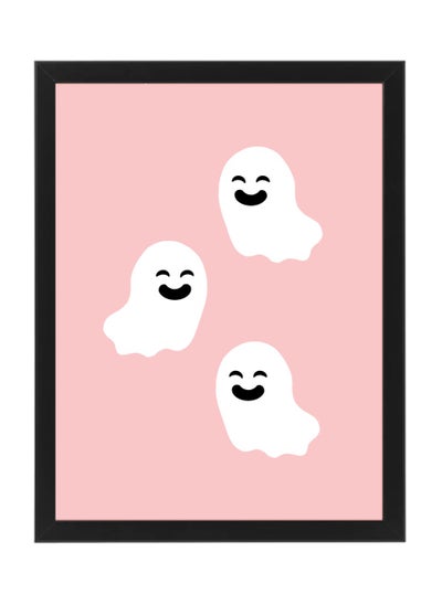 اشتري Halloween Cute Ghosts Framed Poster 30x40cm - Spooky Halloween Wall Art Decor for Kids' Rooms, Home, Nursery, or Party - Trick or Treat Halloween Decoration Gift في الامارات